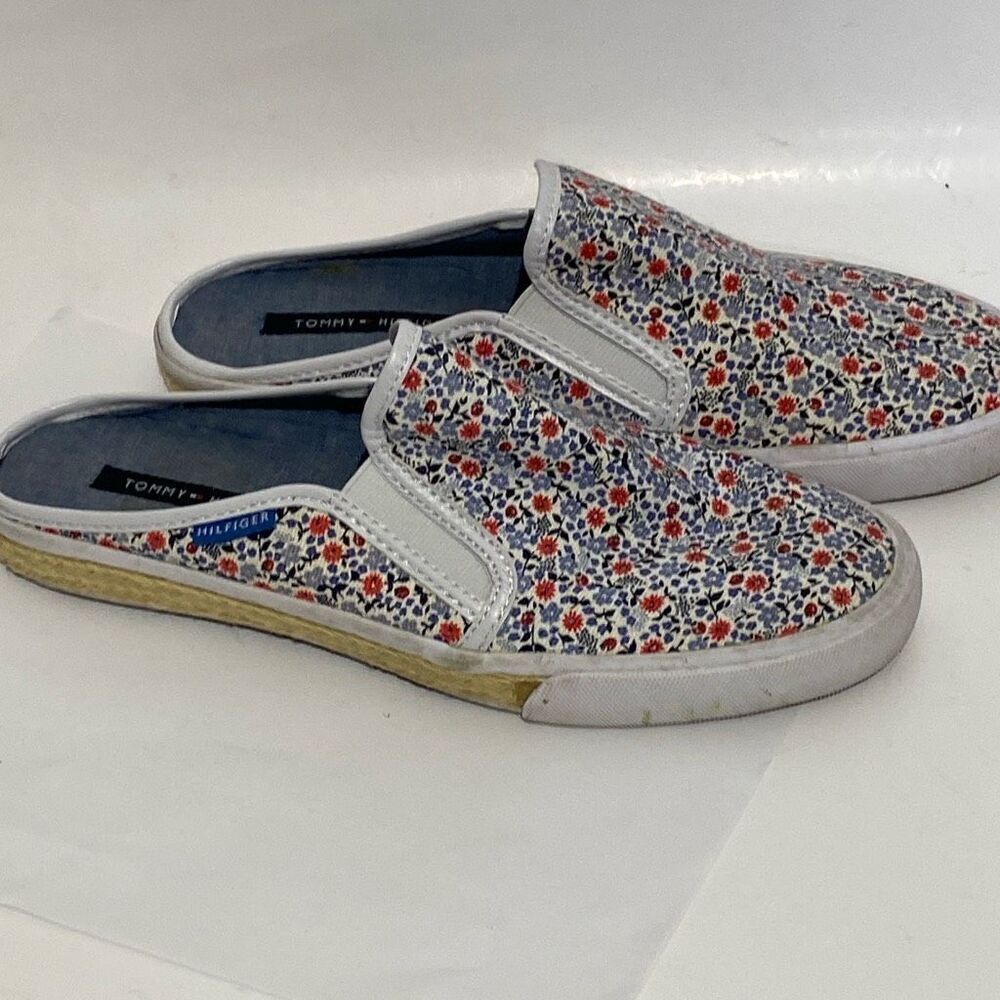 Tommy Hilfiger Women's TW Frank Floral Canvas Espadrille Mule Sneakers Size‎ 8.5